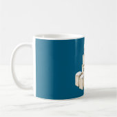 Mug Blue Cream Blocks Let it snow (Gauche)