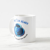Mug Blue Cup Saucer Coffee Amateurs de café Texte Modè (Devant gauche)