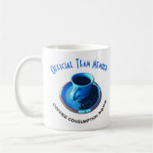Mug Blue Cup Saucer Coffee Amateurs de café Texte Modè (Gauche)