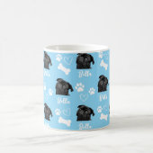 Mug Blue Custom Love Empreinte de patte Amoureux des c (Centre)