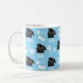 Mug Blue Custom Love Empreinte de patte Amoureux des c (Gauche)