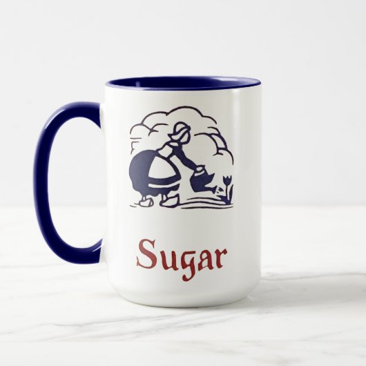 Mug Blue Delft Dutch Girl Sugar (Gauche)