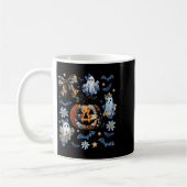 Mug Blue Denim Floral Patchwork Citrouille Ghost Coque (Gauche)