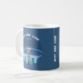Mug Blue Diamond Metallic Roi Échec Fête des Pères  (Devant gauche)