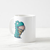 Mug Blue Dino aime la crème glacée - Drôle Cartoon Art (Devant gauche)
