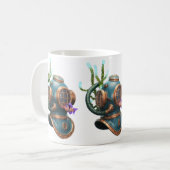 Mug Blue Diving Helmet Character with Starfish (Devant gauche)