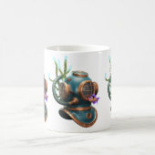 Mug Blue Diving Helmet Character with Starfish (Centre)