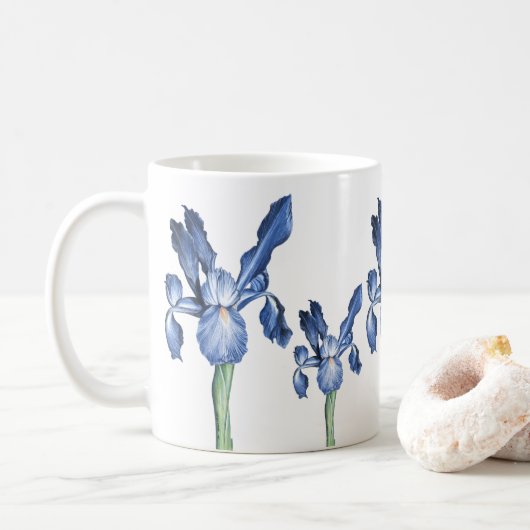 Mug Blue Dutch Iris - (Avec donut)