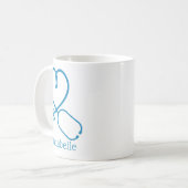 Mug Blue ER Nurse Assistant Médicale Amour Personnalis (Devant gauche)