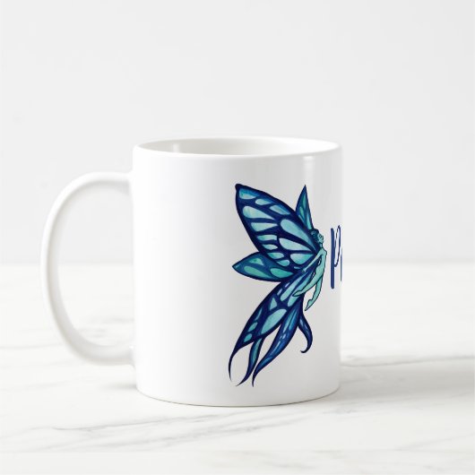 Mug Blue Fairy Wings Féeries Art (Gauche)