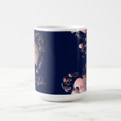 Mug Blue&Fancy Pink 3D Hearts, "Joyeux Anniversaire" a (Centre)