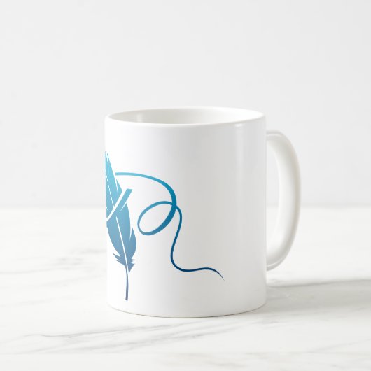 Mug Blue feather (Devant droit)