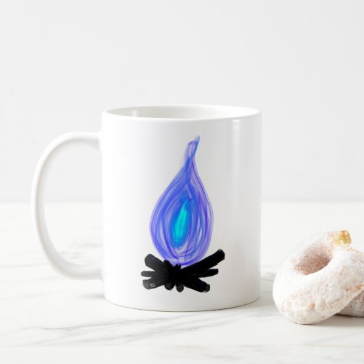 Mug Blue Fire Cup (Avec donut)