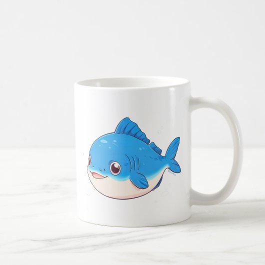 Mug Blue Fish Drawing (Droite)