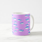Mug Blue fish on lilac (Devant droit)