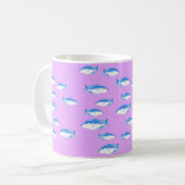Mug Blue fish on lilac (Devant gauche)