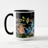 Mug Blue Floral Black Meilleure maman (Gauche)