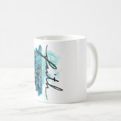 Mug Blue Floral Faith (Devant droit)