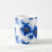 Mug Blue Floral Pattern with Gold Accents (Centre)
