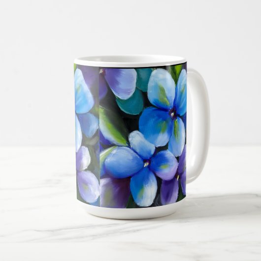 Mug Blue flower (Devant droit)