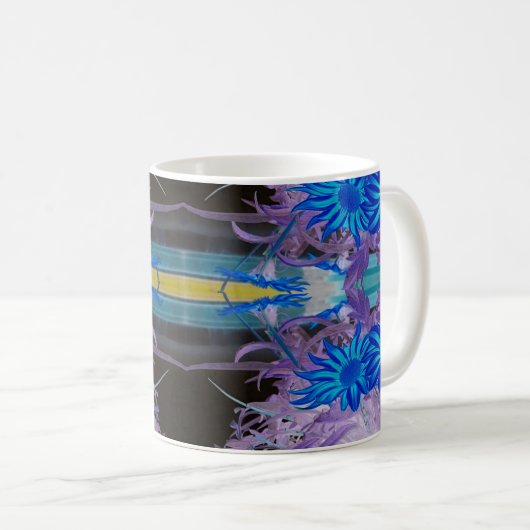 Mug blue flowers (Devant droit)