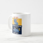 Mug Blue Frenchie Day and Night Shift Funny Design (Devant gauche)