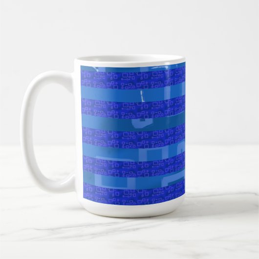 Mug Blue Geometric (Gauche)