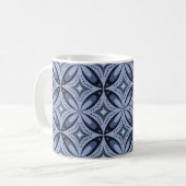 Mug Blue Geometric Pattern Retro Style (Devant gauche)