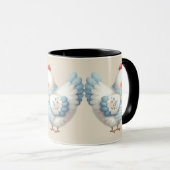 Mug Blue Gingham Cottage Hen (Devant droit)