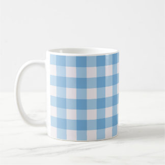 Mug Blue Gingham Pattern