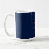 Mug Blue Gold Colours Professionnel Lettres initiales  (Gauche)