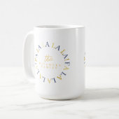 Mug Blue Gold Fa Noël La La ID1009 (Devant gauche)