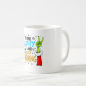 Mug Blue & Gold Naughty List Christmas Creature Design (Devant droit)