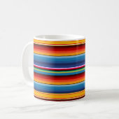 Mug Blue Gold Red Sarape mexicaine (Devant gauche)