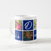 Mug Blue Golf Photo Collage Cadeau pour papa Fête des (Devant gauche)