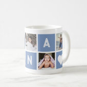 Mug Blue Grand-mère 5 Photo Collage Nana (Devant droit)