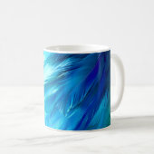 Mug Blue Green Feather Abstract (Devant droit)