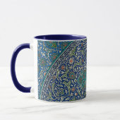 Mug Blue Green Orange Turquoise Ornat Motif arabe (Gauche)