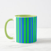 Mug Blue Green Stylish Stripes Pattern Design  (Gauche)