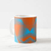 Mug Blue Grey Orange Ombre Géométrique Art Abstrait (Devant gauche)