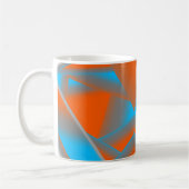 Mug Blue Grey Orange Ombre Géométrique Art Abstrait (Gauche)