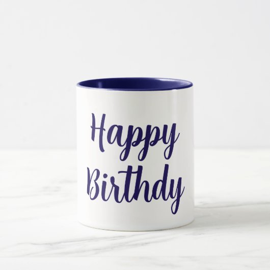 Mug Blue Happy Birthday (Centre)