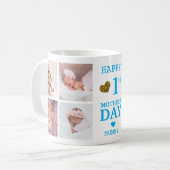 Mug Blue Happy First Mother's Day Mummy 5 Photo   (Devant gauche)