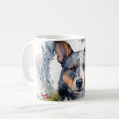 Mug Blue Heeler Christmas Wreath Festive Pup (Devant gauche)