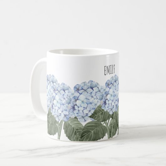 Mug Blue Hydrangea Bloom Hamptons céramique (Devant gauche)