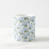 Mug Blue Hydrangea Pattern Watercolor Floral Botanical (Centre)