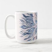 Mug Blue & Light Pink Watercolor Floral Mandala (Gauche)