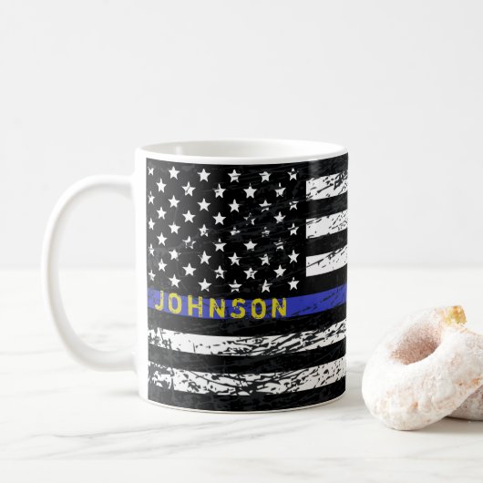 Mug Blue Line mince (Avec donut)