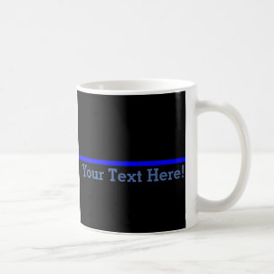 Mug Blue Line mince symbolique personnalisent ceci
