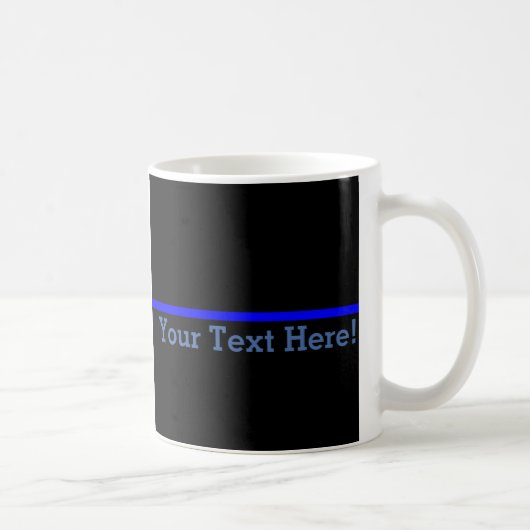 Mug Blue Line mince symbolique personnalisent ceci (Droite)